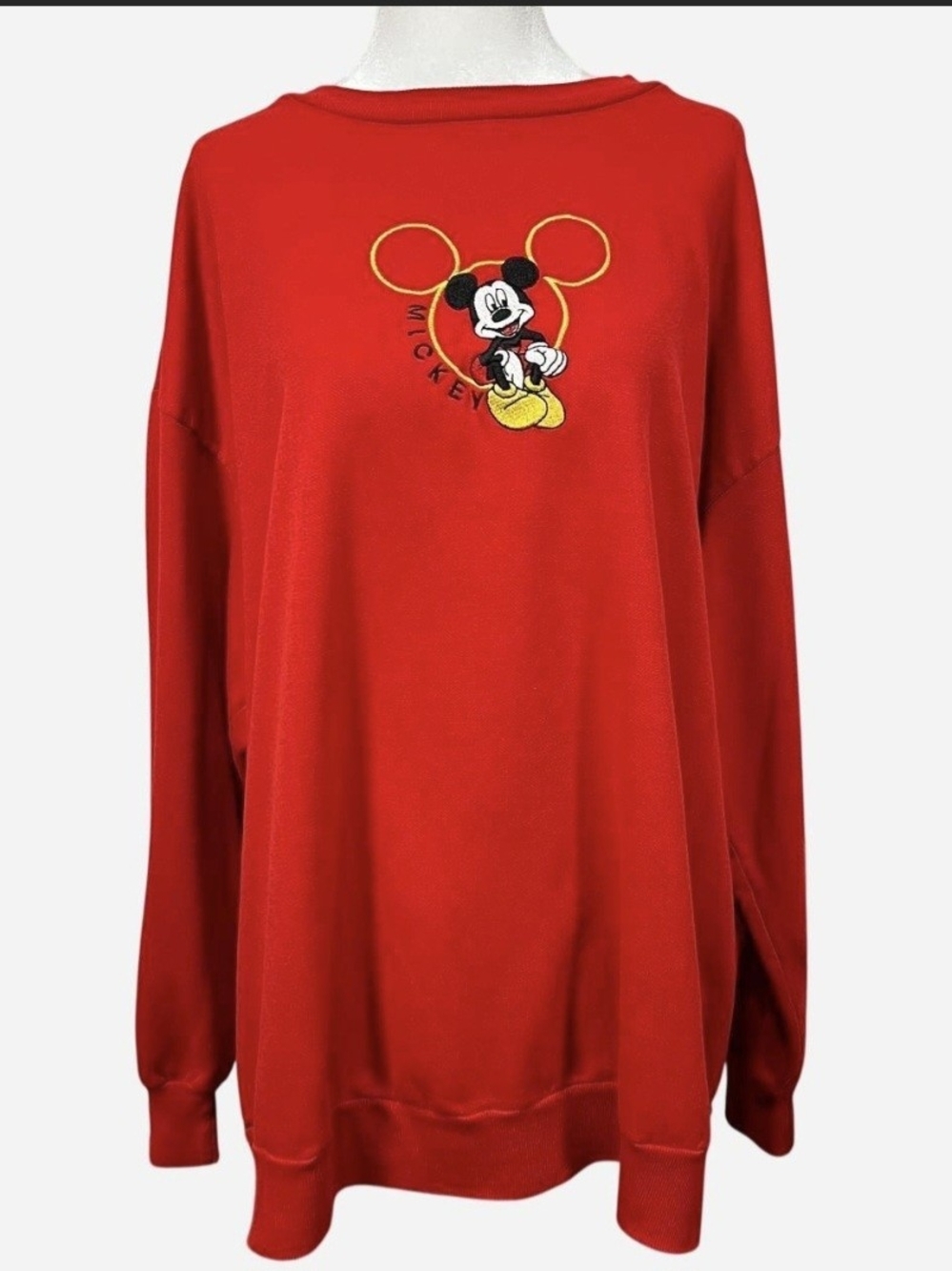 Vintage Disney Mickey Mouse Embroidered Crewneck XXL